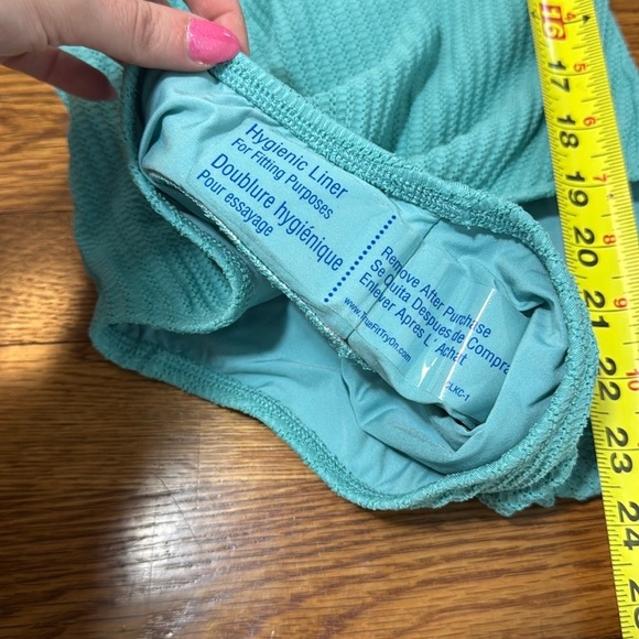 NWT Becca Women's Line In The Sand One-Piece Swimsuit Teal Size Medium - Picture 10 of 10